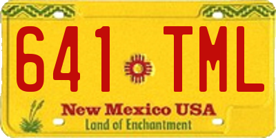 NM license plate 641TML