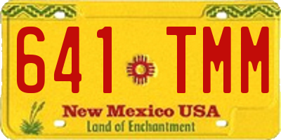 NM license plate 641TMM