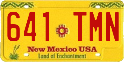 NM license plate 641TMN