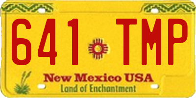 NM license plate 641TMP