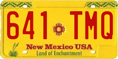 NM license plate 641TMQ