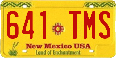NM license plate 641TMS