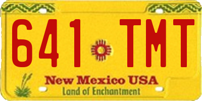 NM license plate 641TMT