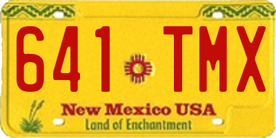 NM license plate 641TMX