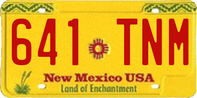 NM license plate 641TNM