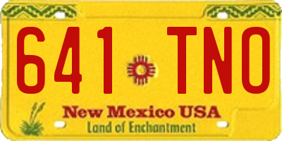 NM license plate 641TNO