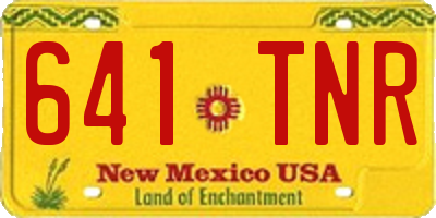 NM license plate 641TNR