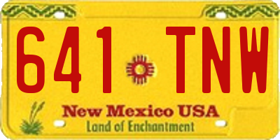 NM license plate 641TNW