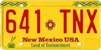 NM license plate 641TNX