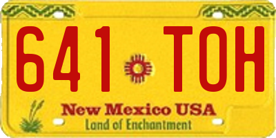 NM license plate 641TOH
