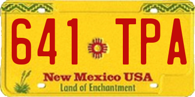 NM license plate 641TPA
