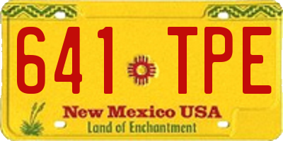 NM license plate 641TPE