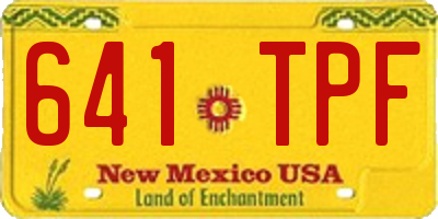 NM license plate 641TPF