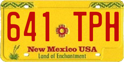 NM license plate 641TPH