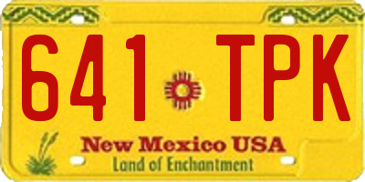 NM license plate 641TPK