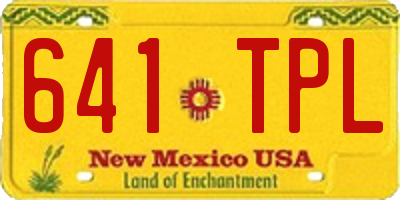 NM license plate 641TPL
