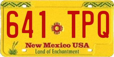 NM license plate 641TPQ