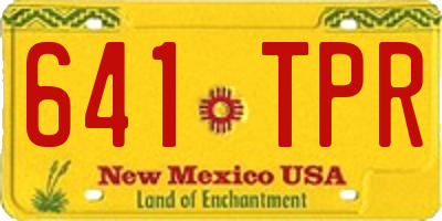 NM license plate 641TPR