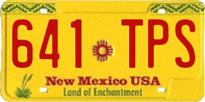 NM license plate 641TPS
