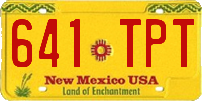 NM license plate 641TPT