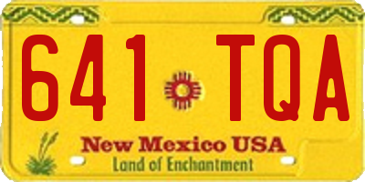 NM license plate 641TQA