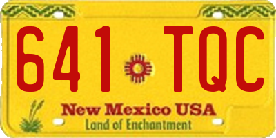NM license plate 641TQC