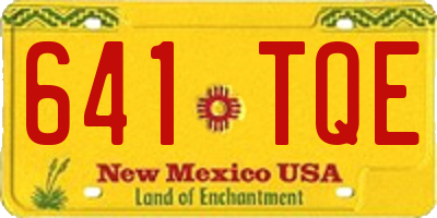 NM license plate 641TQE