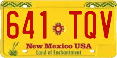 NM license plate 641TQV