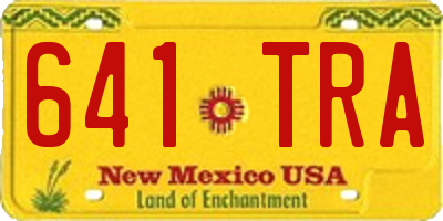 NM license plate 641TRA