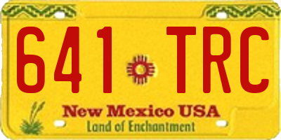 NM license plate 641TRC