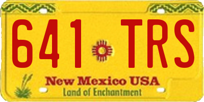 NM license plate 641TRS