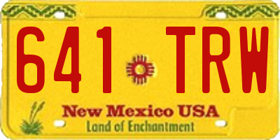 NM license plate 641TRW