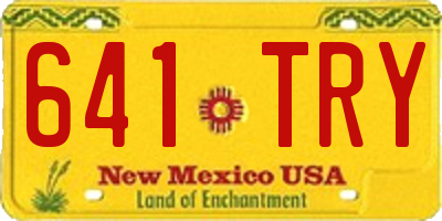 NM license plate 641TRY