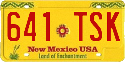 NM license plate 641TSK