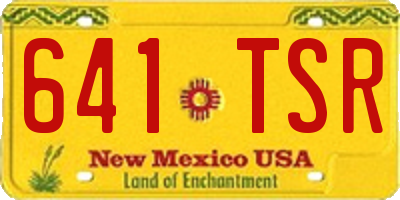 NM license plate 641TSR
