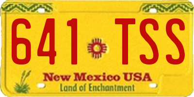 NM license plate 641TSS