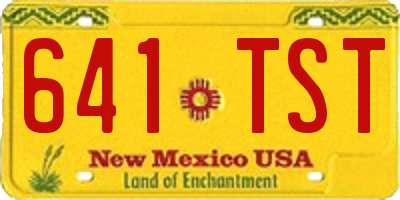 NM license plate 641TST