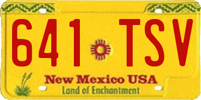 NM license plate 641TSV