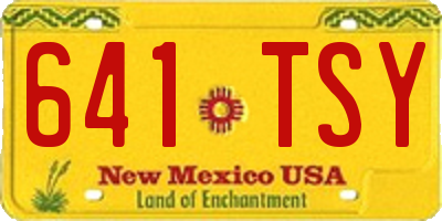 NM license plate 641TSY