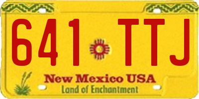 NM license plate 641TTJ