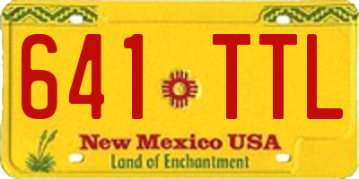 NM license plate 641TTL