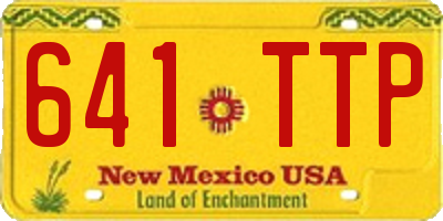 NM license plate 641TTP