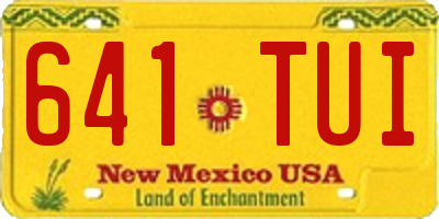 NM license plate 641TUI