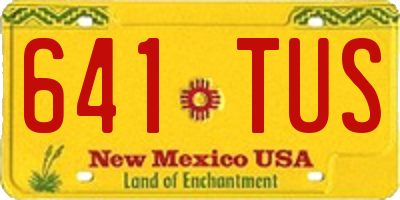 NM license plate 641TUS