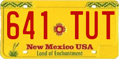 NM license plate 641TUT