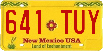 NM license plate 641TUY