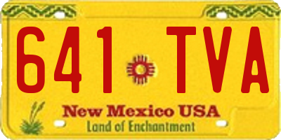 NM license plate 641TVA