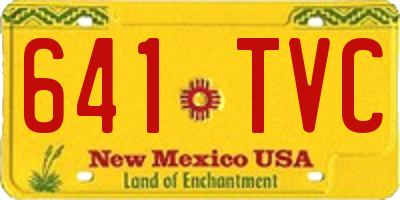 NM license plate 641TVC