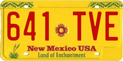 NM license plate 641TVE