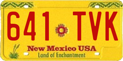 NM license plate 641TVK